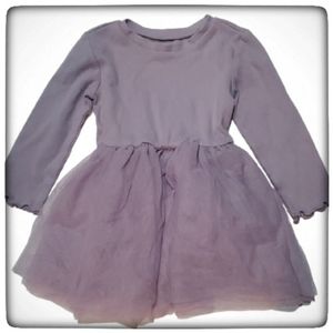 Gymboree Purple Knit Top withTulle Ruffles-18-24M